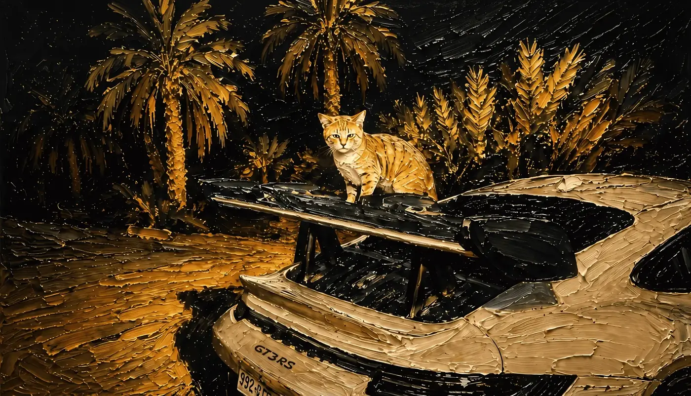 Gato e Porsche GT3 RS